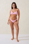 High Side Brazilian Seam Bikini Bottom, PINK FIZZ CRINKLE - alternate image 1