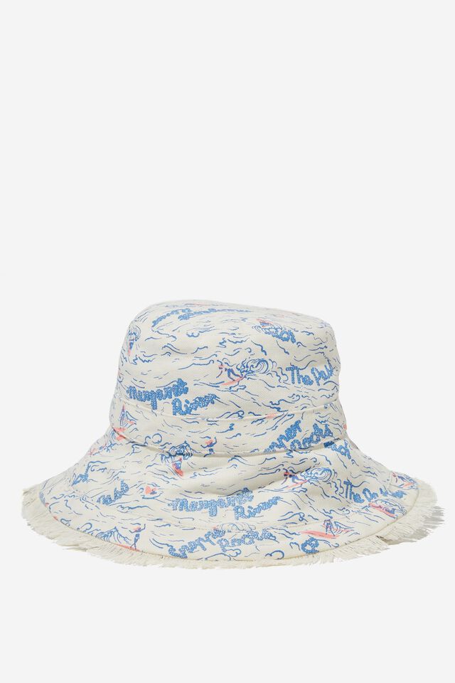 Beachy Bucket Hat, SURFER GIRL/FRAY