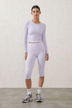 Active Rib Fitted Longsleeve Top, LILAC LIGHT - alternate image 4