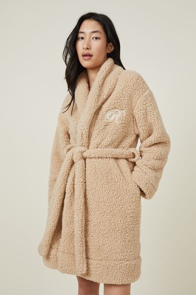 Personalisation Hotel Luxe Snuggle Robe, PARCHMENT