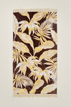 Cotton Beach Towel, TROPICAL PALM BANANA - alternate image 1