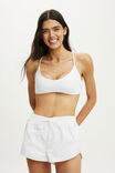 Ultra Soft Scoop V Crop, WHITE - example image 1