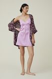Satin Robe, SCATTERED DAISY DIGITAL ORCHID - alternate image 4
