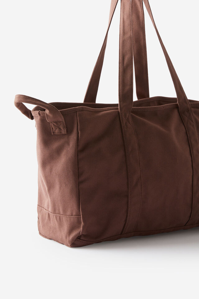 Body Canvas Tote, CHOCOLATE