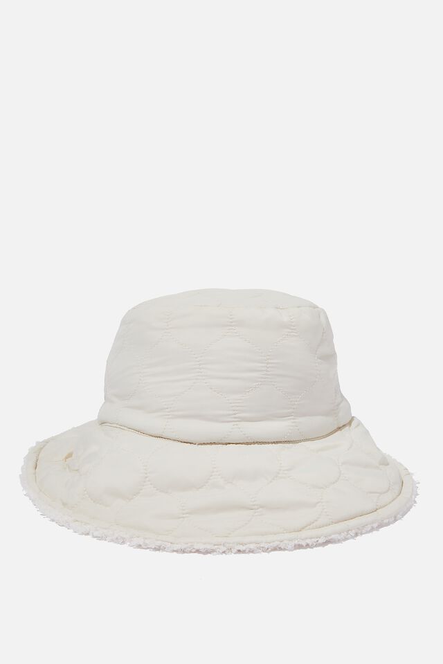 Reversible Sherpa Bucket Hat, SEPIA