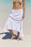 Hanky Hem Beach Maxi Skirt, WHITE - alternate image 2