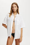 The Essential Short Sleeve Beach Shirt, WHITE - alternate image 1