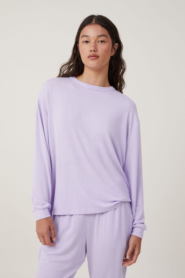 Camiseta - Super Soft Long Sleeve Top, PURPLE ROSE
