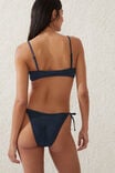 Straight Neck Crop Bikini Top, TIDAL NAVY/BLACK CRINKLE - alternate image 3