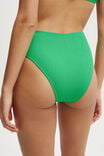 Highwaisted Cheeky Bikini Bottom, PALM LEAF CRINKLE - alternate image 2
