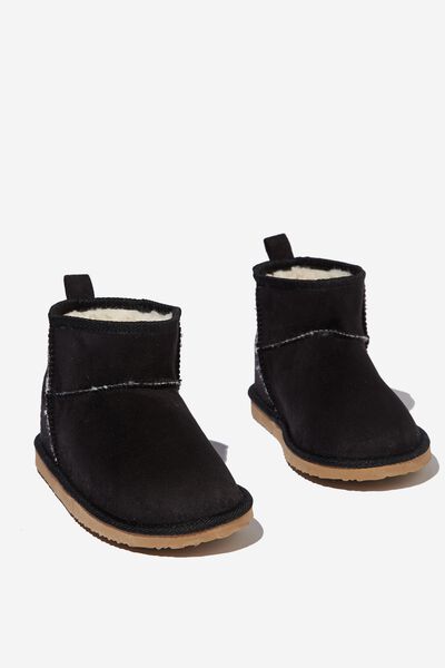 Body Super Cropped Home Boot, BLACK