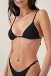 Micro Slider Triangle Bikini Top, BLACK CRINKLE - alternate image 2