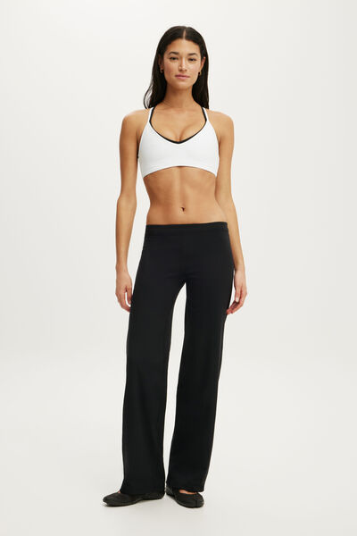 Ultra Soft Low Rise Straight Leg Pant, BLACK