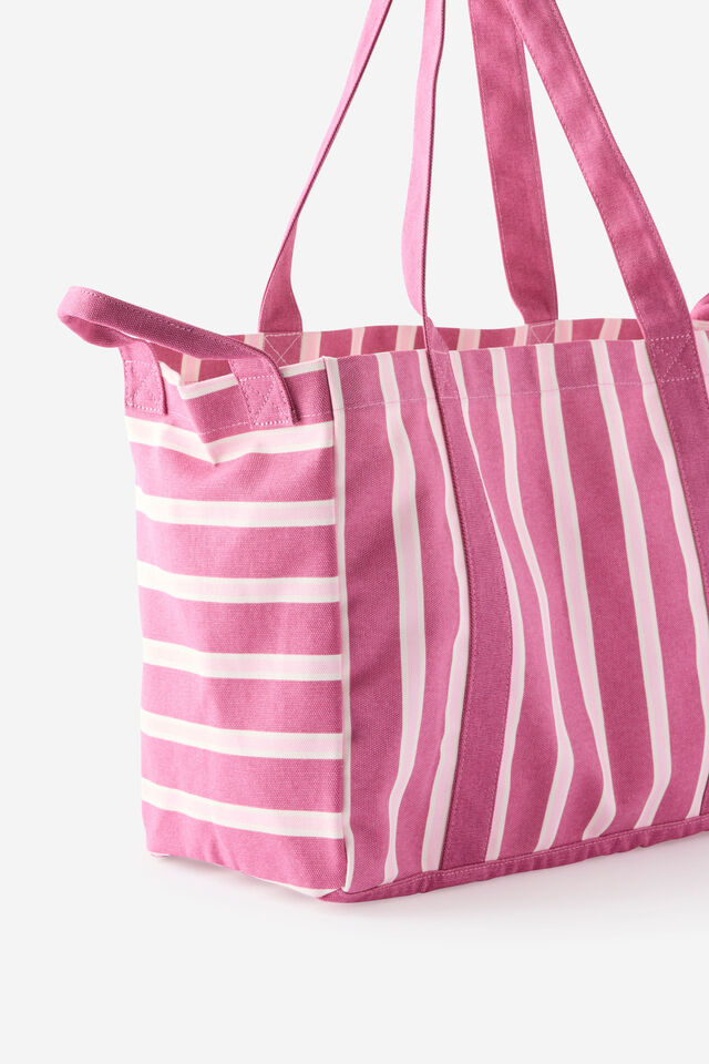Stripe Carry All Tote, SUNDRIED ROSE STRIPE