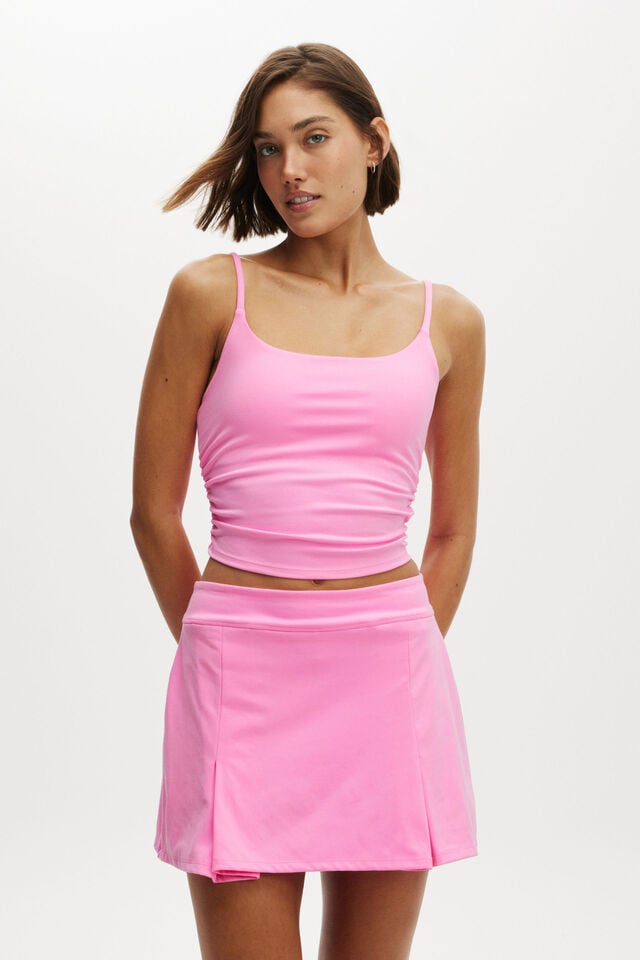 Ultra Soft Ruched Side Tank, MILLENNIAL PINK