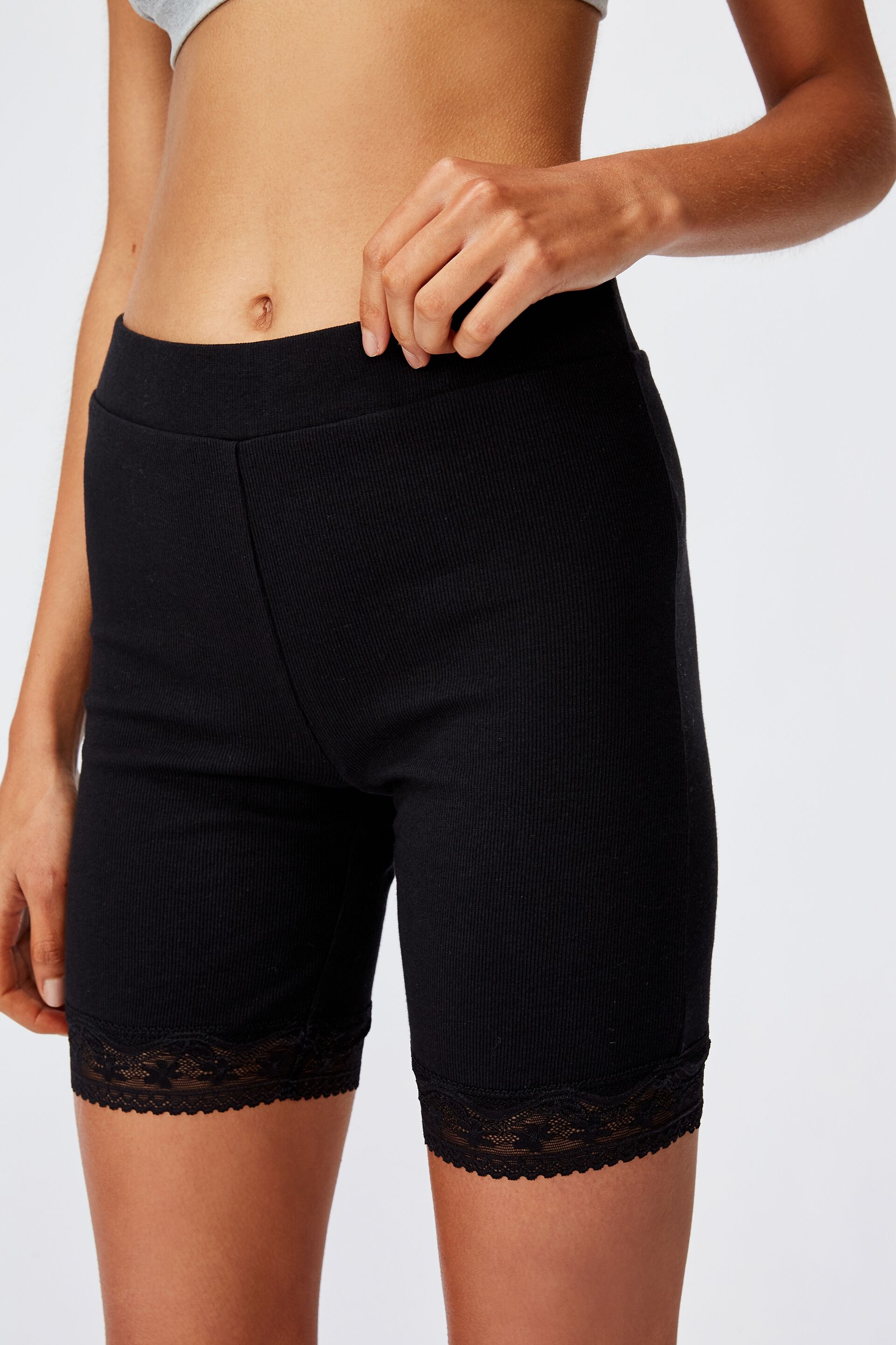 cotton on ribbed bike shorts