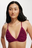 Rara Ruffle Triangle Bralette, BOYSENBERRY - alternate image 2