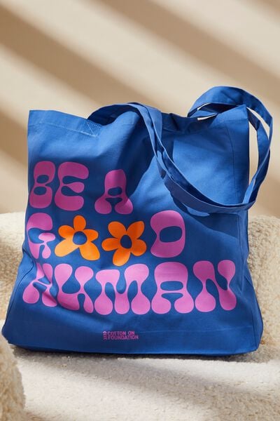 Foundation Typo Organic Tote Bag, GOOD HUMAN