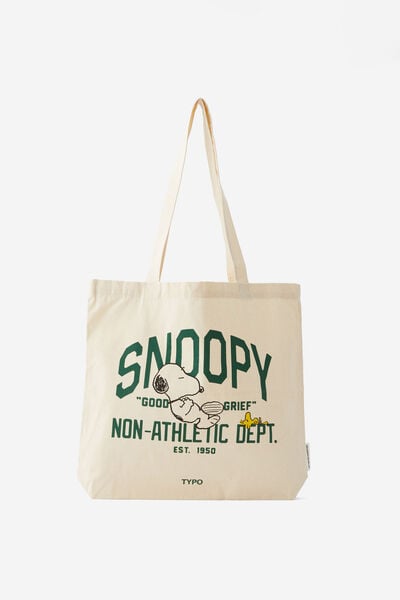 Foundation Typo Tote Bag, LCN SNOOPY GOOD GRIEF