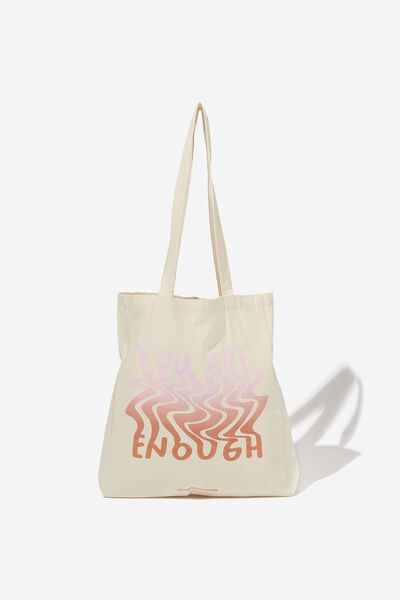 Foundation Adults Organic Tote Bag, YOU ARE ENOUGH