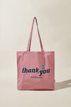 Foundation Adults Tote Bag, THANK YOU/PINK - alternate image 2