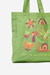 Foundation Typo Recycled Tote Bag, SUN SHINE SWEET GREEN - alternate image 2