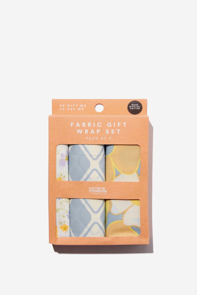 Foundation Adults Fabric Gift Wrap Set, BETH FLORAL / ANNIE ARGYLE