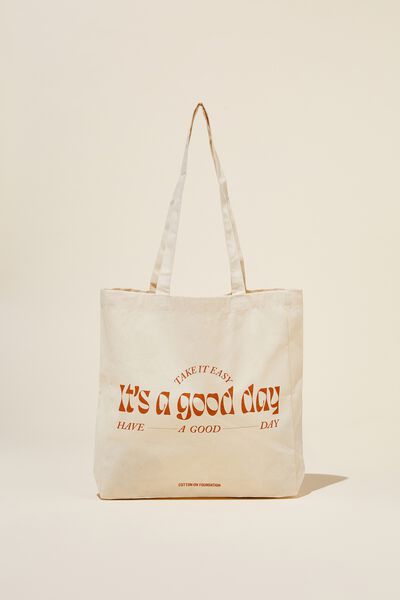 Bolsa - Foundation Adults Organic Tote Bag, IT S A GOOD DAY