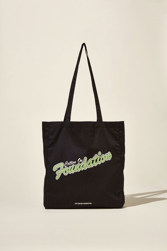 Foundation Adults Recycled Tote Bag, COF SOLID BLACK