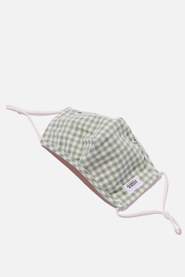 Máscara - Foundation Face Mask Adults, GREEN GINGHAM