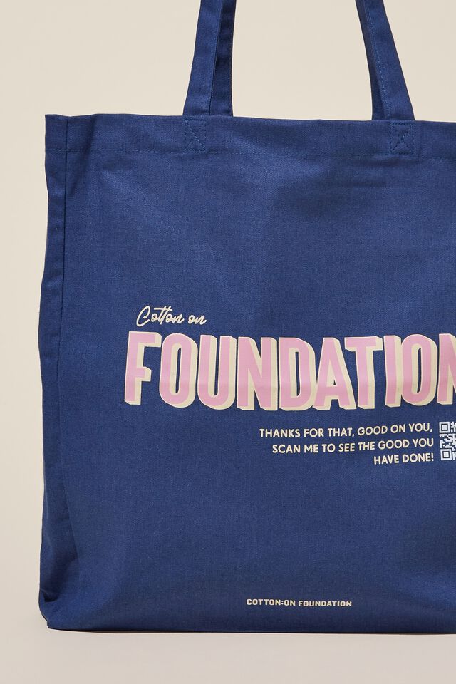 Foundation Adults Recycled Tote Bag, FOUNDATION WASHED PURPLE