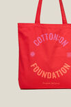 Foundation Adults Tote Bag, COF LOGO/DEEP RED - alternate image 2