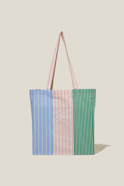 Foundation Adults Recycled Tote Bag, VERTICLE MULTI STRIPE