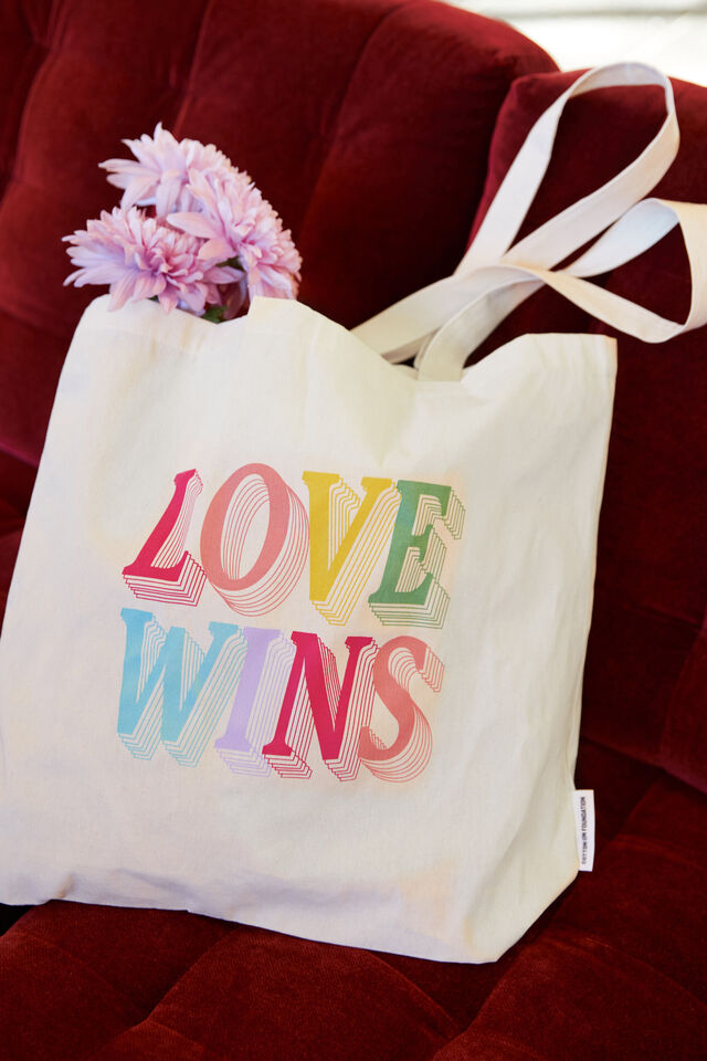 Foundation Adults Tote Bag, LOVE WINS 2024