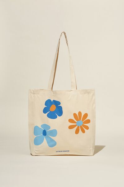 Foundation Adults Recycled Tote Bag, JUMBO FLORAL