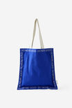 Foundation Typo Large Tote, DO MORE GOOD / BERRY BLUE - example image 1