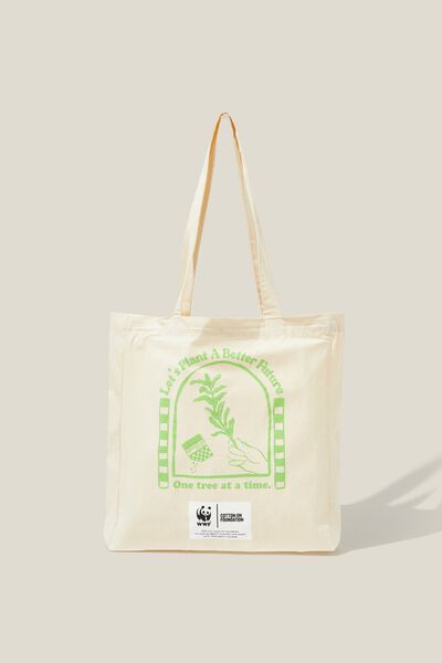 Foundation Typo Organic Tote Bag, WWF BETTER FUTURE