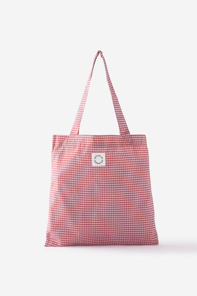 Foundation Body Mini Tote, MILLIE MICRO CHECK VIOLET & CHERRY