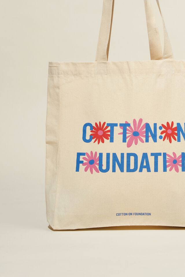Foundation Adults Recycled Tote Bag, FOUNDATION FLOWER