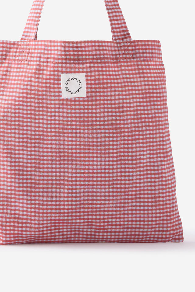 Foundation Body Mini Tote, MILLIE MICRO CHECK VIOLET & CHERRY