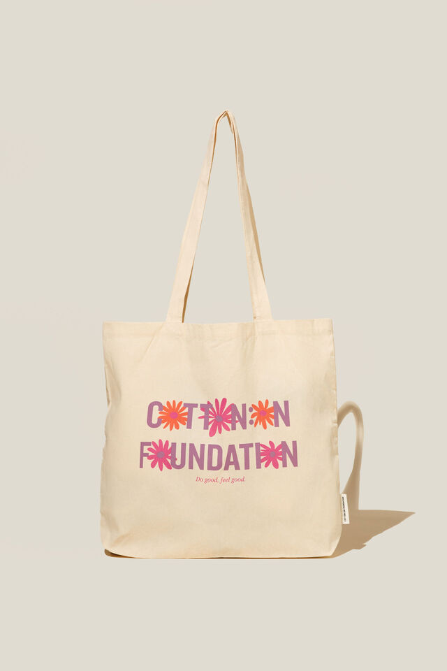 Foundation Adults Tote Bag, COF FLOWER/AUTUMN