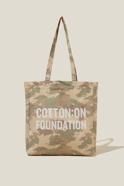 Foundation Adults Recycled Tote Bag, WASHED CAMO