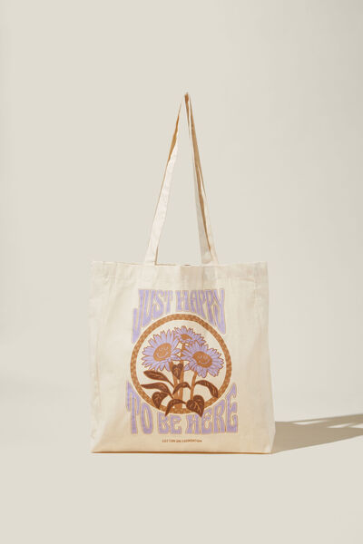 Foundation Kids Organic Tote Bag, HAPPY TO BE HERE