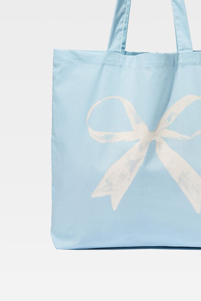 Foundation Adults Tote Bag, SKETCHED BOW / STARLIGHT BLUE
