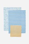 Foundation Adults Fabric Gift Wrap Set, GRACE GEO ELECTRIC BLUE - alternate image 3