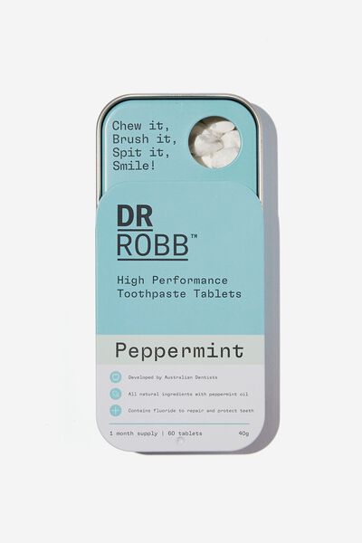 Dr Robb High Performance Toothpaste Tablets, PEPPERMINT