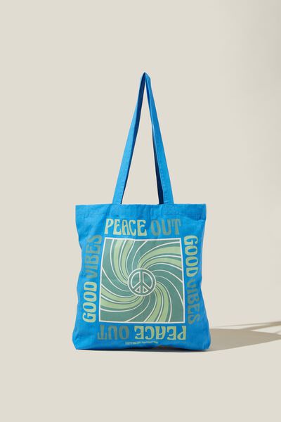 Foundation Kids Organic Tote Bag, PEACE OUT