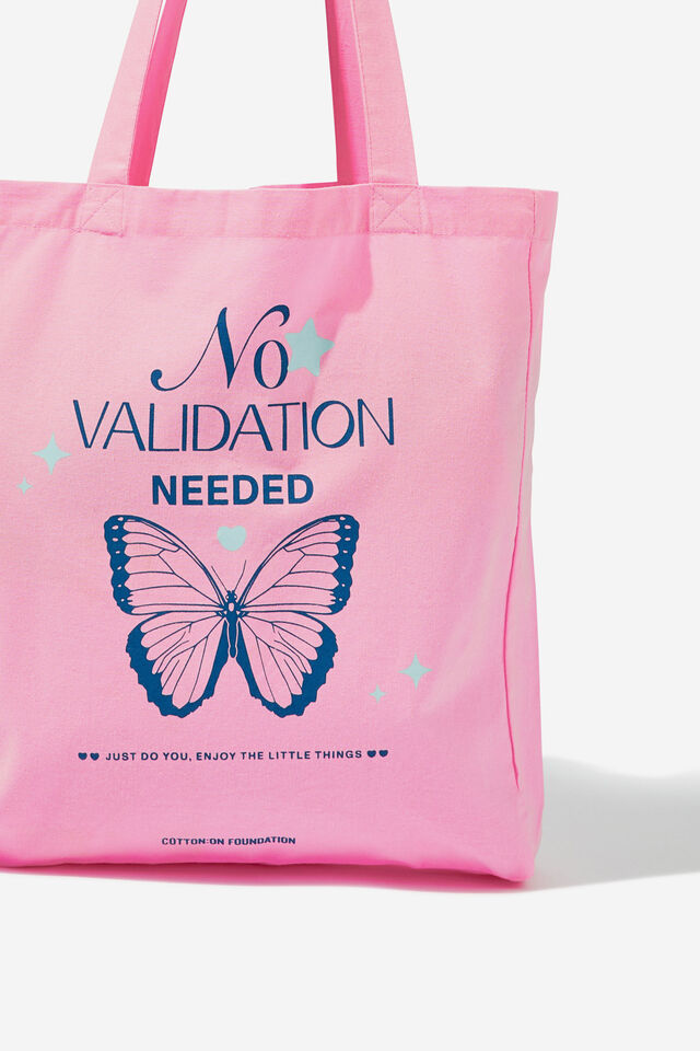 Foundation Typo Recycled Tote Bag, NO VALIDATION NEEDED