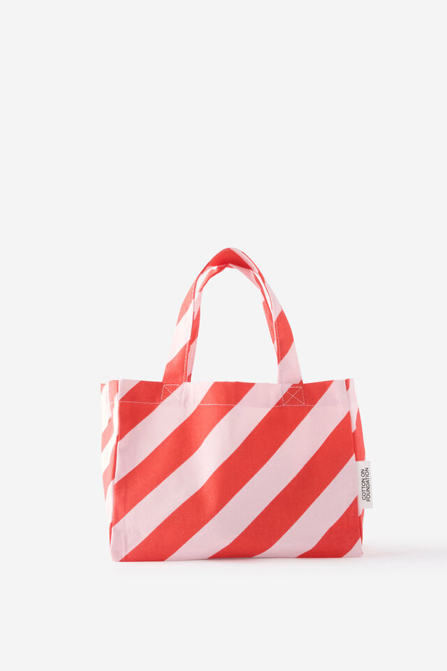 Foundation Kids Gift Bag Small, DIAGONAL STRIPE IVY AND LILAC