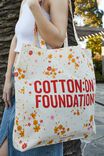 Foundation Adults Recycled Tote Bag, FOUNDATION BLOSSOM - alternate image 4